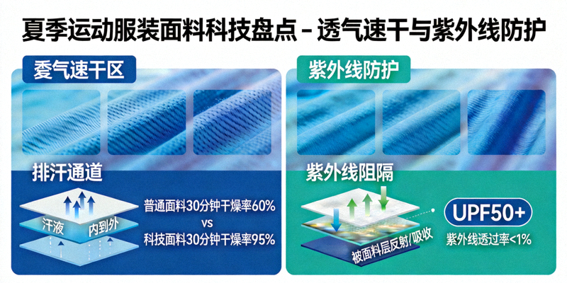夏季运动服装面料科技盘点 - 透气速干与紫外线防护